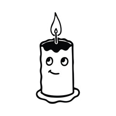 Candle with Hidden Face