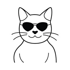 Cat Wearing Sunglasses