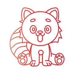 red gradient character cartoon