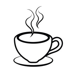 Coffee Cup with Steam Hearts