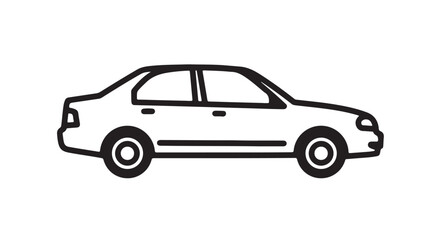 Car icon set in linear style. Transport symbol. Vector illustration. Car icon 
