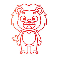 lion gradient character cartoon