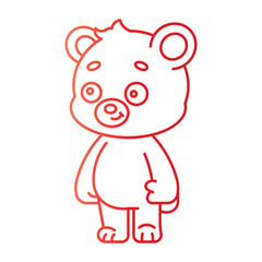 bear gradient character cartoon