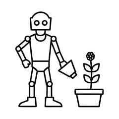 Robot Planting Garden