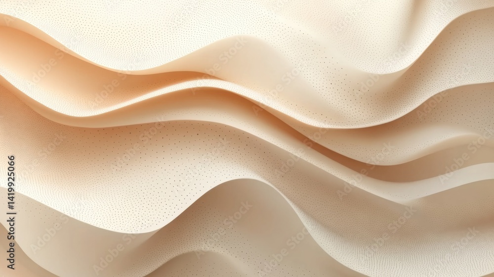 Fototapete abstract background with soft ecru tones dotted design and eggshell paper texture