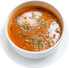 borscht in a bowl