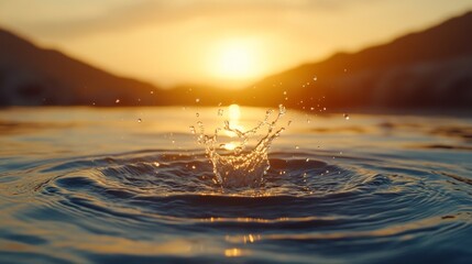 Ripples are created on parched earth by water droplets following a refreshing desert rainfall