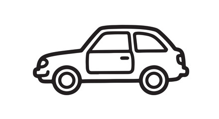 Fototapeta premium Car icon set in linear style. Transport symbol. Vector illustration. Car icon 