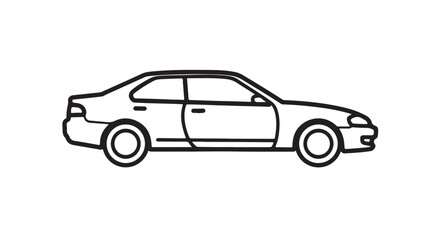 Obraz premium Car icon set in linear style. Transport symbol. Vector illustration. Car icon 
