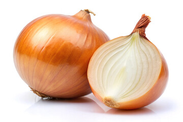 onions on a white background