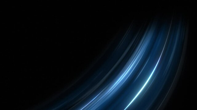 Cold Wind Flowing Animation. Abstract Glowing Airflow Lines. Cold Air. 4K 