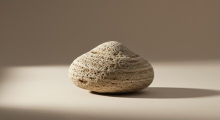 Stone on a flat surface. Photo
