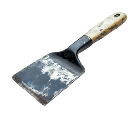 Scraping paint from surfaces workshop tool detail isolated on transparent background