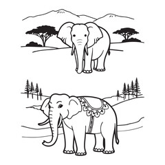 Elephants on the tree