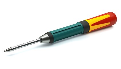 screwdriver in deep-teal color, isolated on a white background