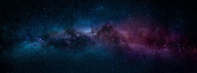 Fototapeta premium Cosmic Nebula: A vibrant nebula swirls with hues of deep blue, purple, and crimson, showcasing the breathtaking beauty and mystery of interstellar space.