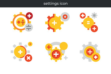 Creative settings icon vector illustration for customization and configuration