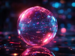 A glowing digital cage symbolizes filter bubbles, representing online isolation and information confinement.