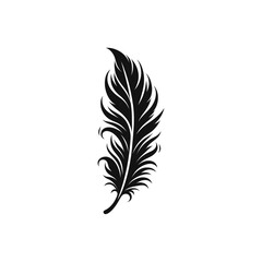 Feather Silhouette Vector Illustration