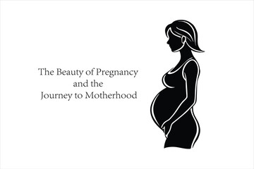 Expecting Mother Silhouette – Pregnancy and Maternity Art Concept