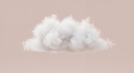 Abstract Fluffy White Cloud Formation on Pale Pink Background Dreamy Soft Texture