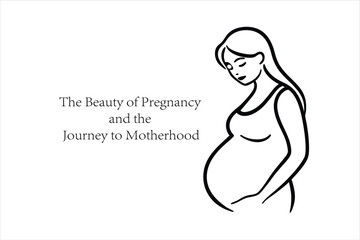 Minimalist Illustration of Motherhood – Love, Growth, and Pregnancy