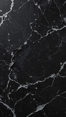 Dark moody marble texture subtly glows with silver veining. AI Generated