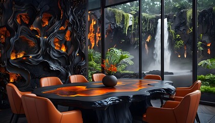Stylish and modern interior space featuring contemporary furniture, natural lighting, and minimalist decor. Ideal for home design, real estate, lifestyle, and architecture concepts