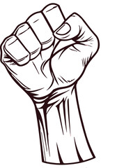 clenched fist vector