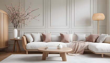 Stylish and modern interior space featuring contemporary furniture, natural lighting, and minimalist decor. Ideal for home design, real estate, lifestyle, and architecture concepts