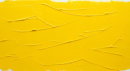 Vibrant Yellow Impasto Oil Paint Texture Abstract Artistic Background Thick Brushstrokes