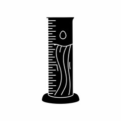 creative Silhouette Measuring Cylinder Icon Vector Illustration 