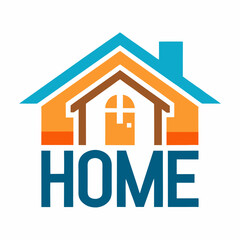 Colorful House Logo Illustration Symbolizing Home Real Estate And Property