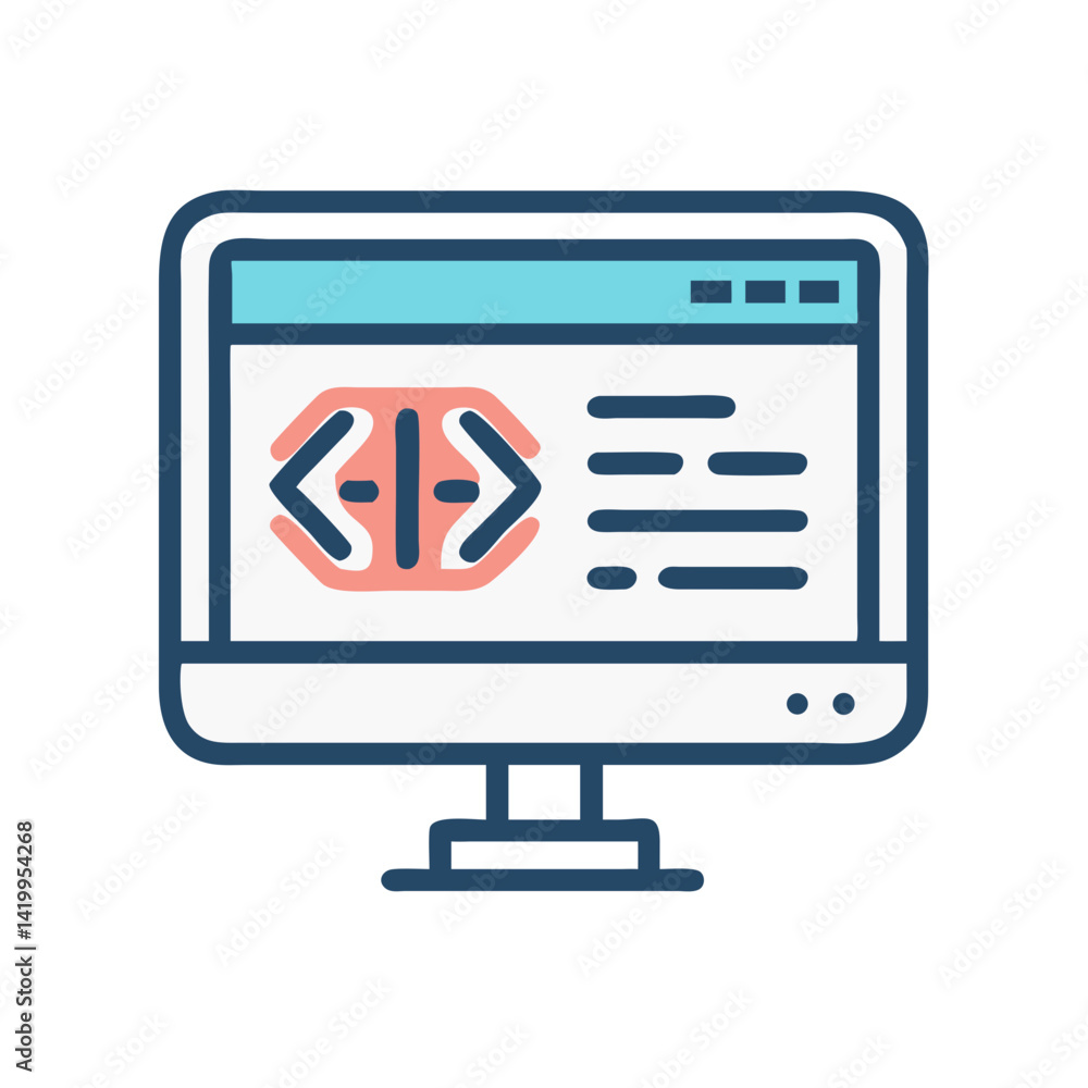 Poster API Code on Monitor Icon Representing Backend Integration and Development