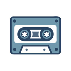 Obraz premium Audio Cassette Icon Representing Vintage Music Media and Retro Sound Storage