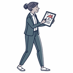 Real Estate Agent Analyzing Home Investment Opportunities For Clients