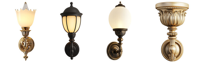 Elegant wall sconces in various styles