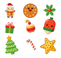 svg vector set, new year theme icon