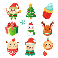 svg vector set, new year theme icon