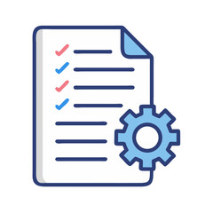 Obraz premium Checklist Document Icon Representing Project Task Management and To-Do Lists
