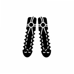 creative Silhouette Tongs Icon Vector Illustration