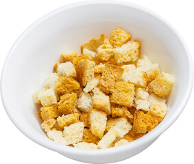 croutons on a plate