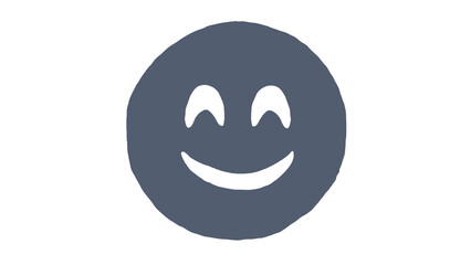 A cheerful illustration of a smiling face, conveying happiness and joy. Ideal for projects focused on positivity, emotions, and friendly communication.