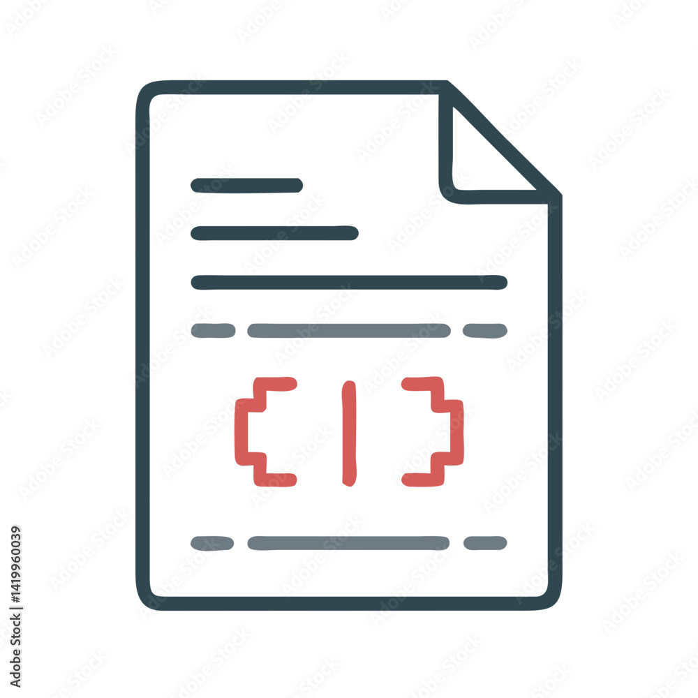 Poster Java File Icon Representing Programming Language and Software Development