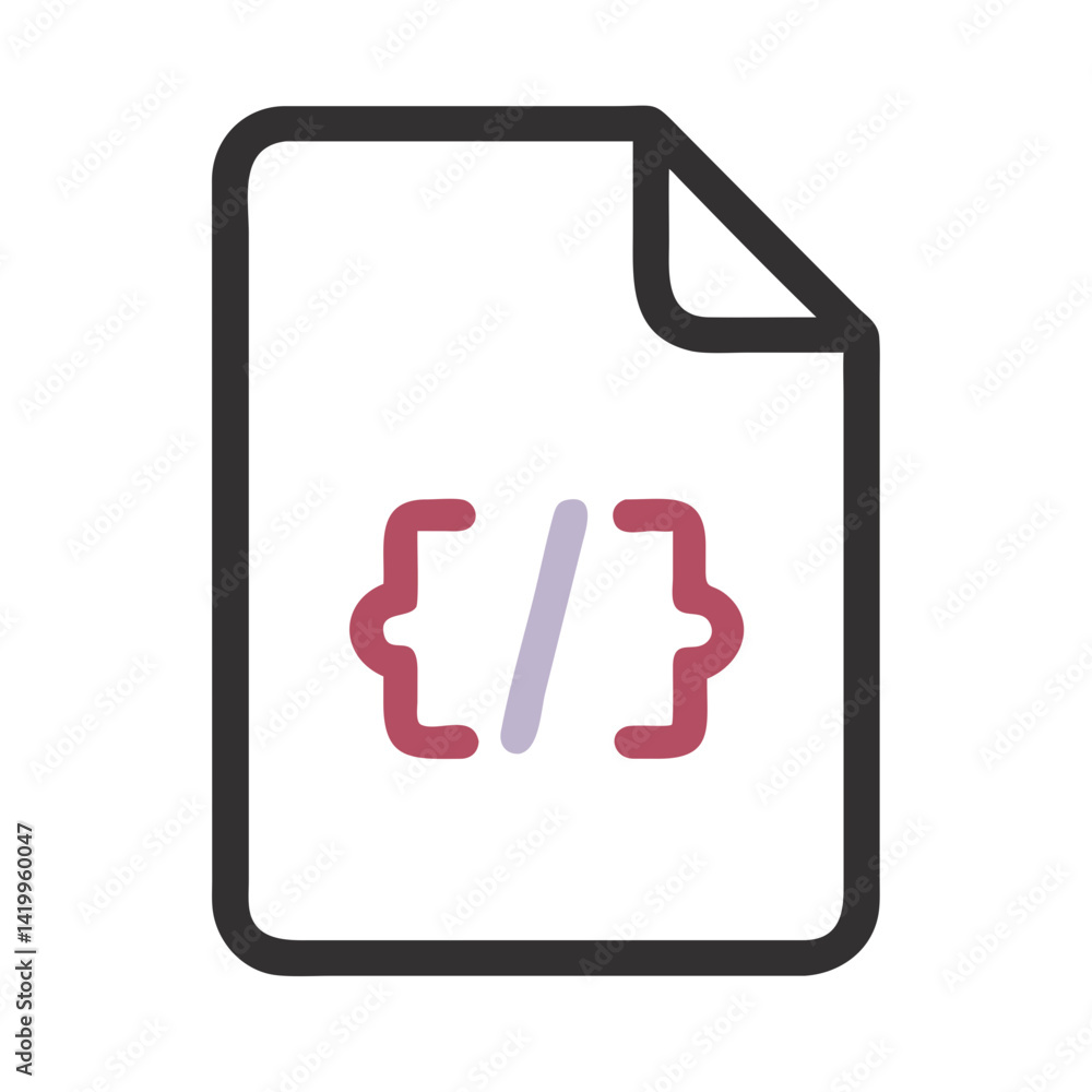 Poster Java File Icon Representing Programming Language and Software Development