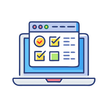 Laptop with Design Code Icon Representing Web Development and Coding Workstation