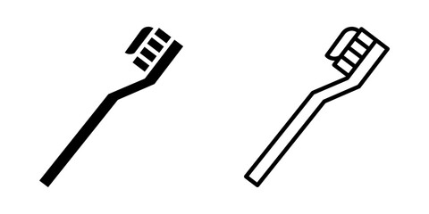 Toothbrush icon on white background