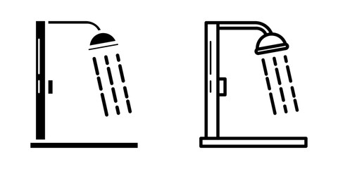 Shower icon on white background
