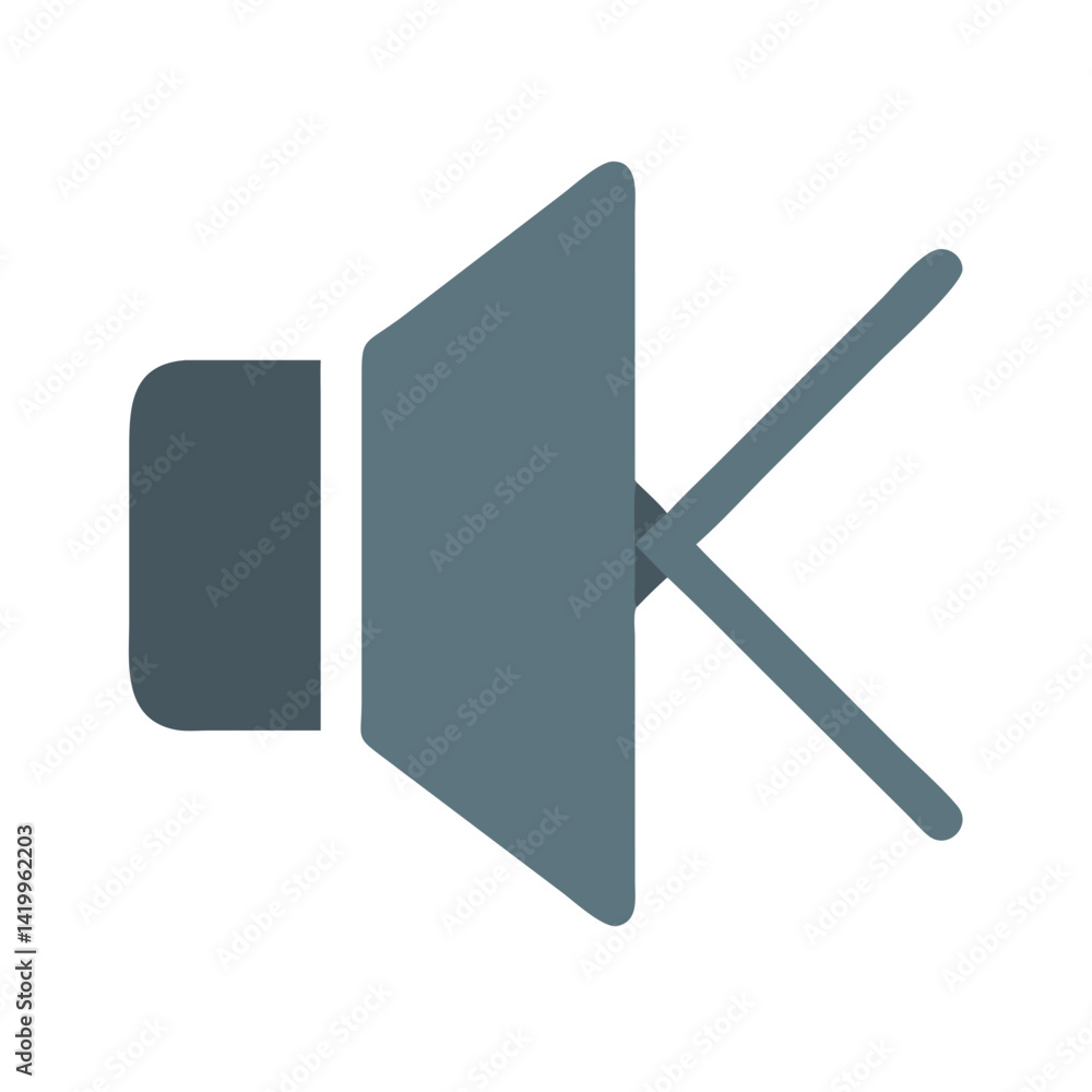 Poster Mute Speaker Icon Representing Volume Control and Disabled Audio Output