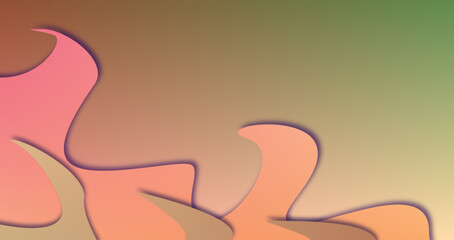 Abstract wave illustration with smooth pastel gradients and 3D layer effect